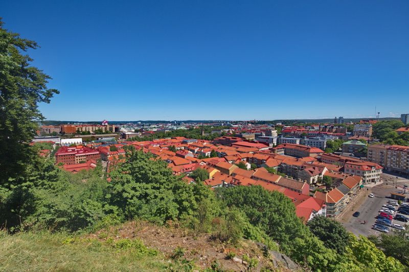 Blick über die Innenstadt vom Skansen Kronan