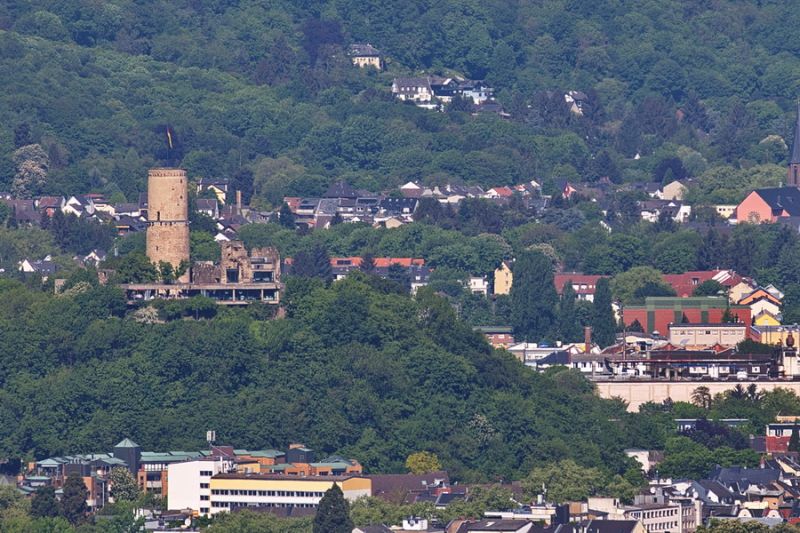 Godesburg vom Drachenfelsen aus